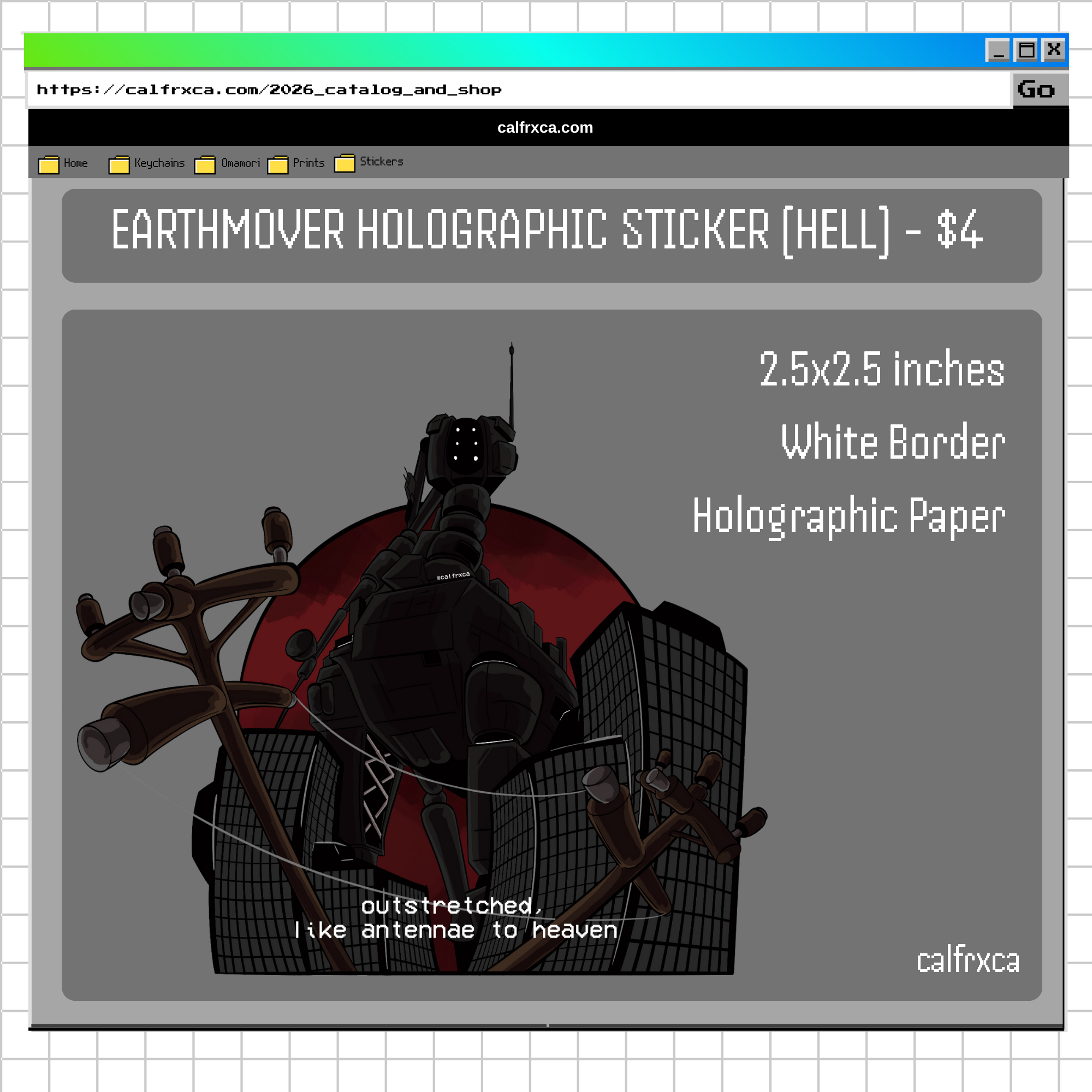 Earthmover Holographic Sticker - Hell