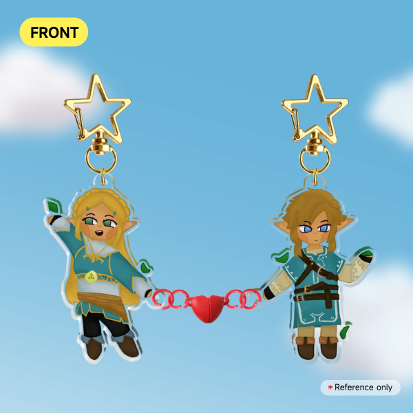 Link & Zelda magnet keychains