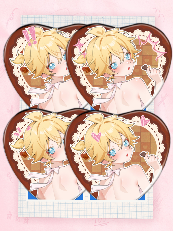 Valentines Kagamine Len Badge ★