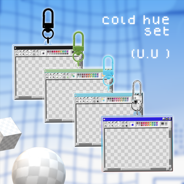 (Cold Hue Set) Paint Program Acrylic Keychains