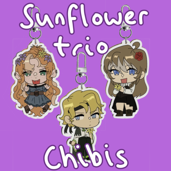 Sunflower Trio Chibi Keychains