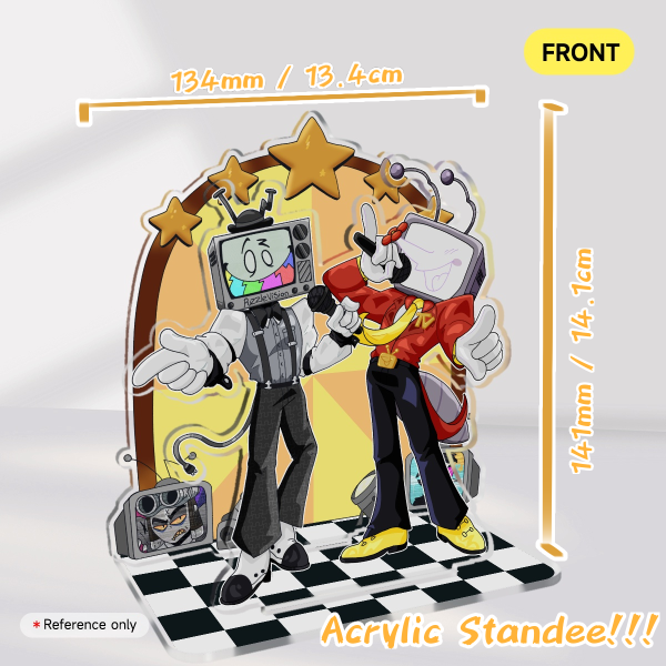 "The Path to Stardom" - Puzzles and Tenna ( 2 Piece Acrylic Standee) [Deltarune] [SMG4]