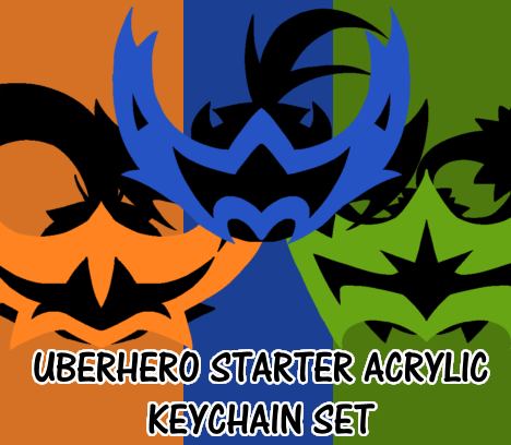 Uberhero Starter Acrylic Keychain Set