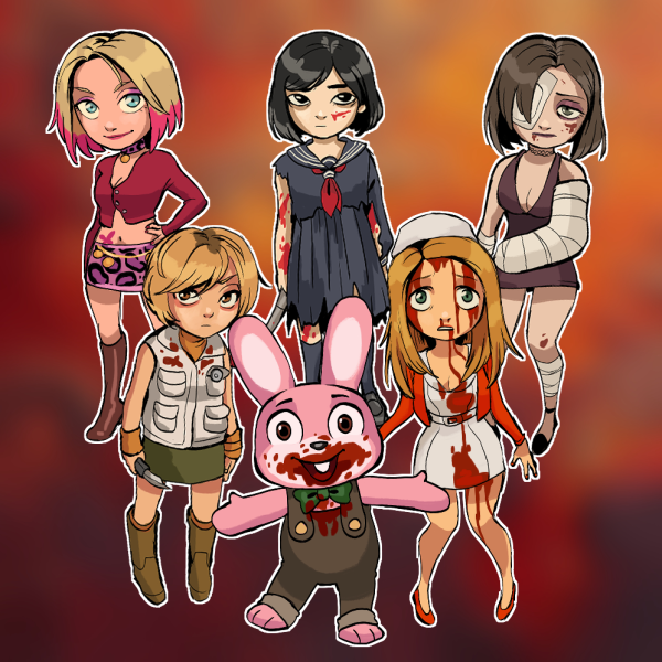 Silent Hill Girls Sticker Set