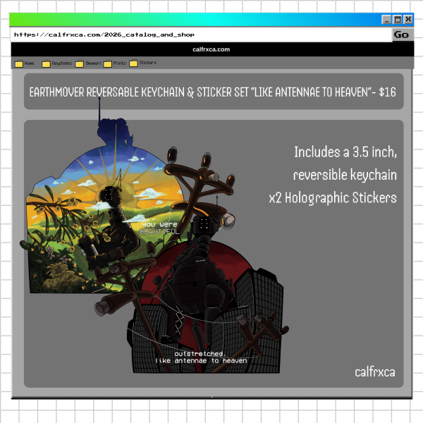 Earthmovers - "Antennae to Heaven" Sticker & Keychain Set