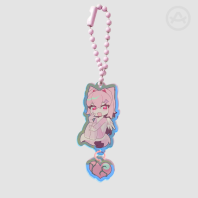 "thorny heart" 2pc connection acrylic keychain