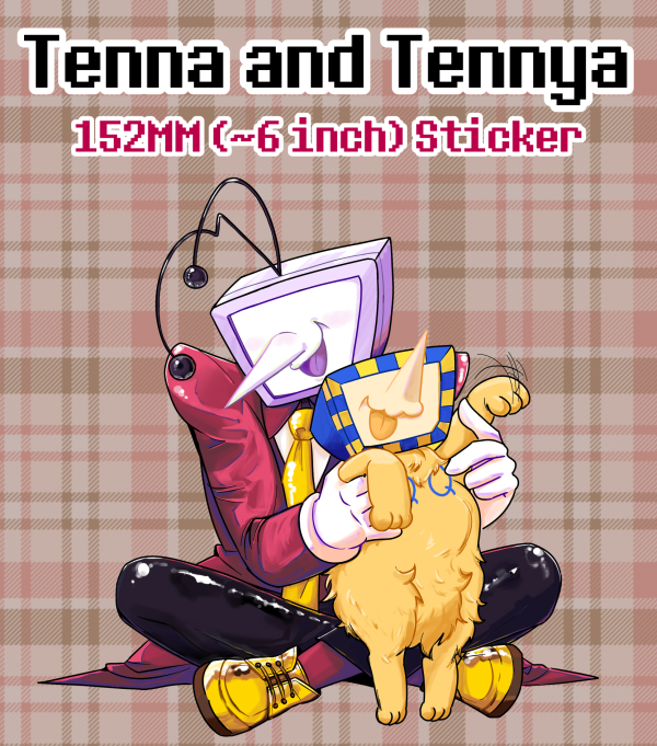 Hang In There!! Tenna and Sphinx Tenna Sticker