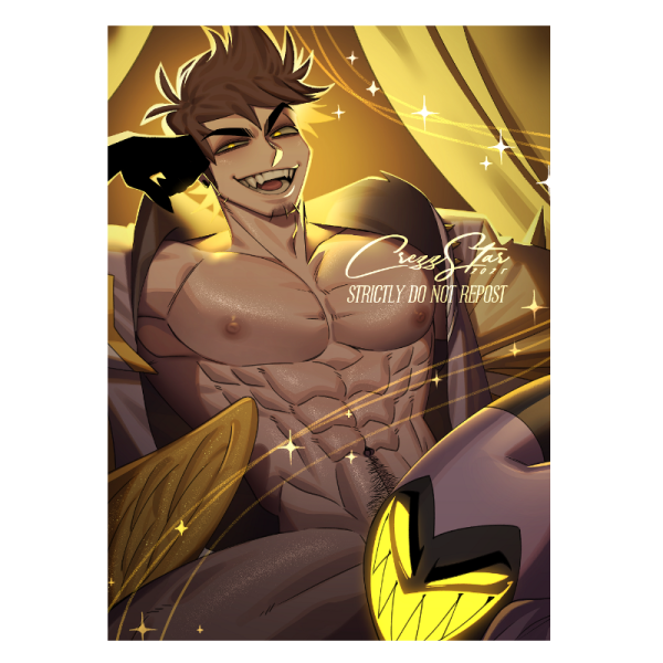 Hazbin Hotel : ✨- After work relaxation -✨  Adam PRINT ( postcard size )