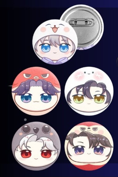 Love and Deepspace plush badge set