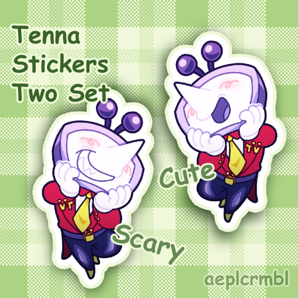 Cute and Scary Tenna Sticker Duo Set