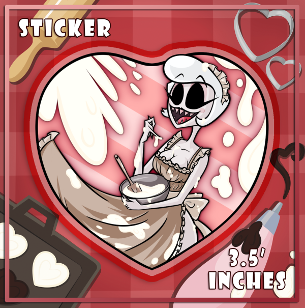 Mixing White Chocolate - Rosie - Die Cut Sticker