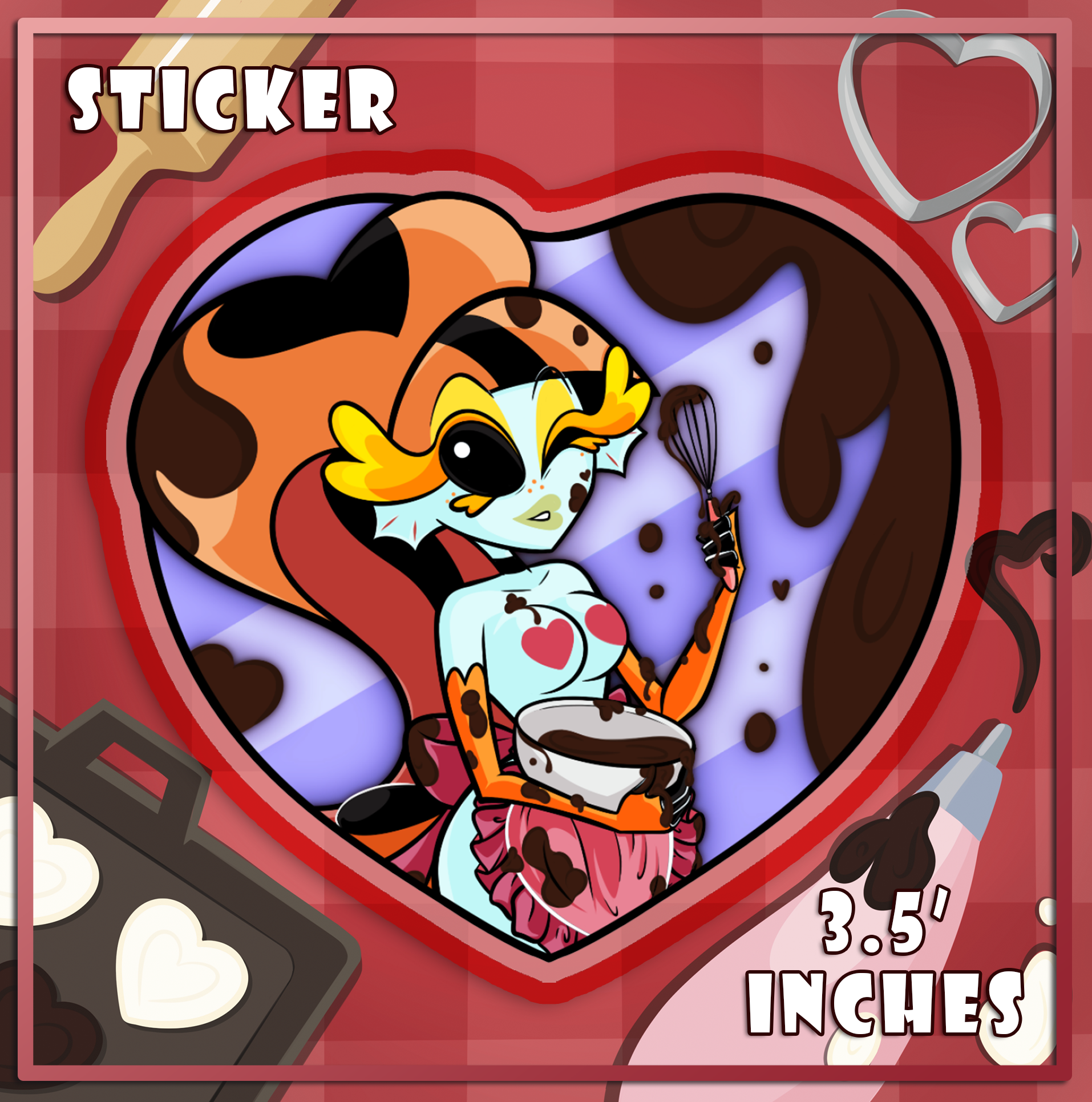 Mixing Dark Chocolate - Goldie - Die Cut Sticker