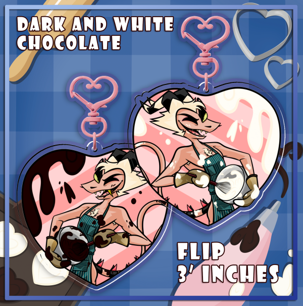 Mixing Dark and White Chocolates - Striker - Acrylic Keychain