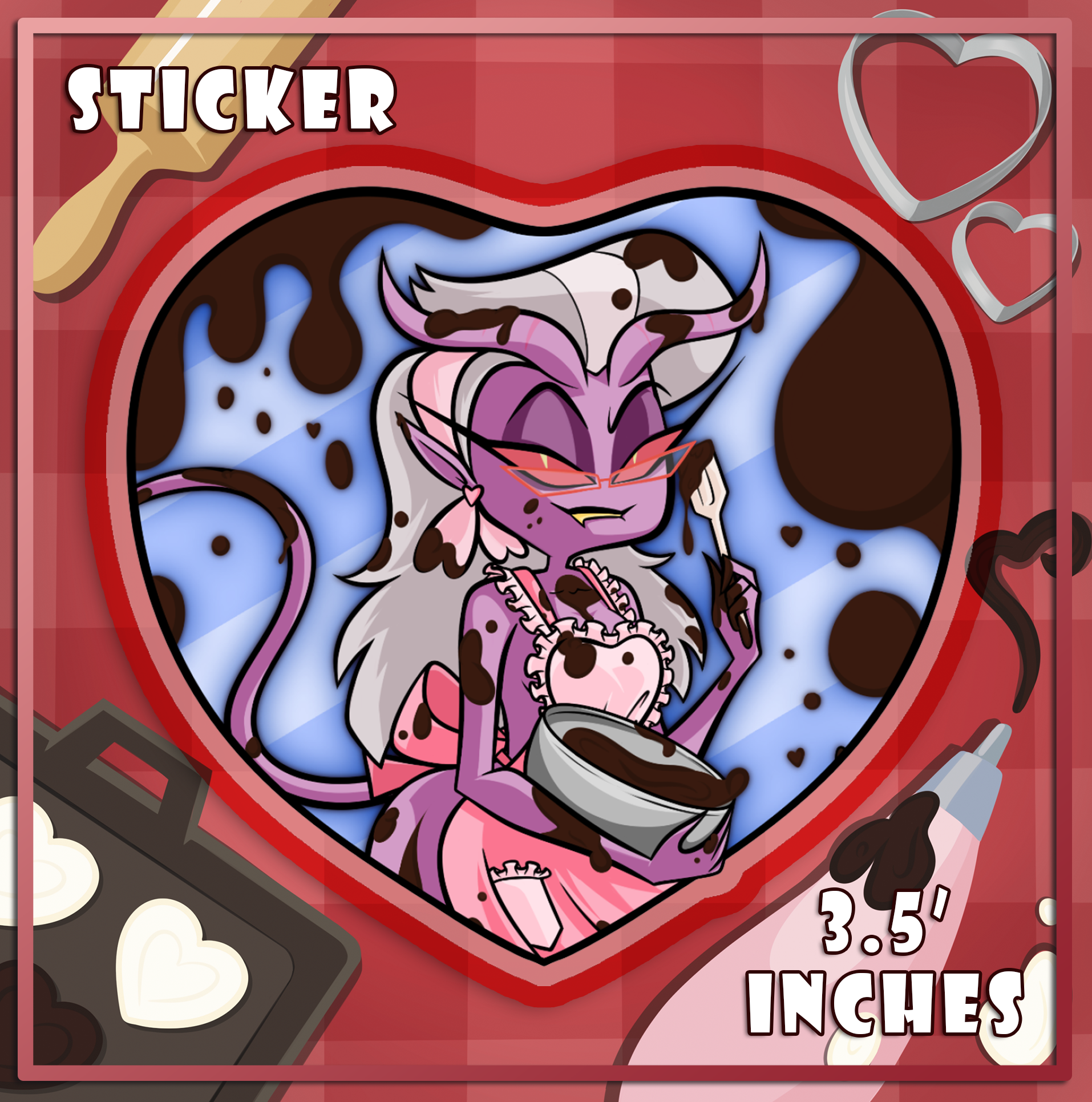 Mixing Dark Chocolate - Mayberry - Die Cut Sticker