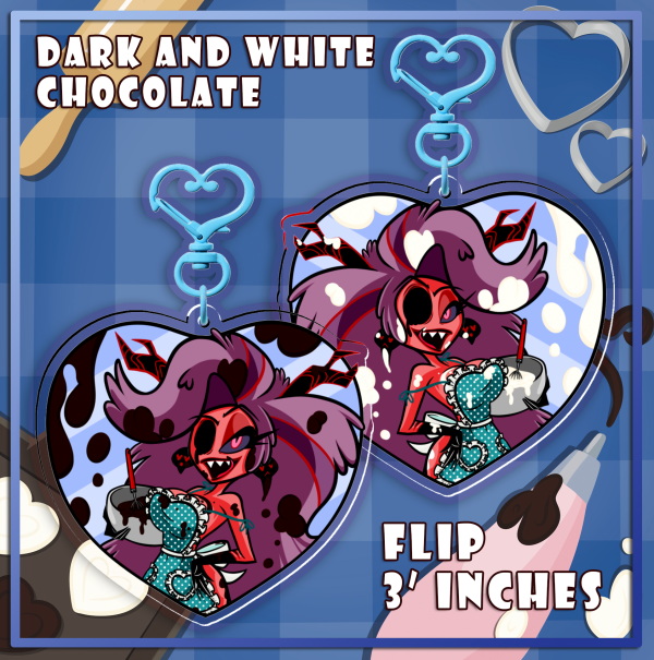Mixing Dark and White Chocolates - Martha - Acrylic Keychain