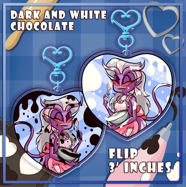 Mixing Dark and White Chocolates - Mayberry - Acrylic Keychain