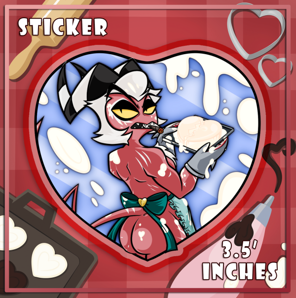 Baking White Chocolate - Crimson - Die Cut Sticker