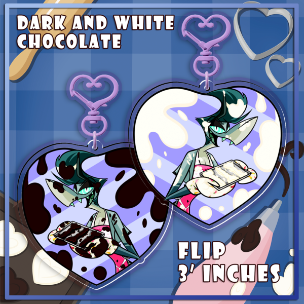 Baking  Dark and White Chocolates - Chaz - Acrylic Keychains