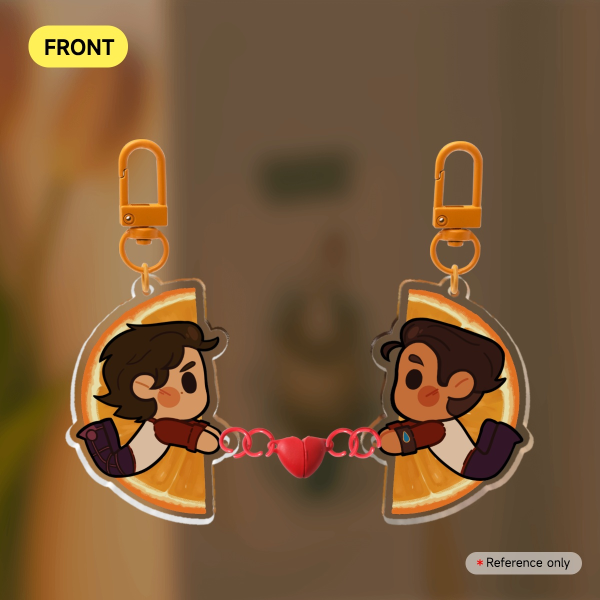 (Jayvik) Media Naranja - Acrylic Magnet Keychains