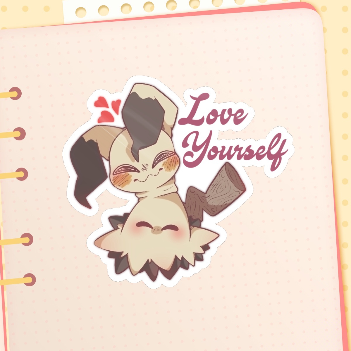 Mimikyu "Love Yourself" sticker