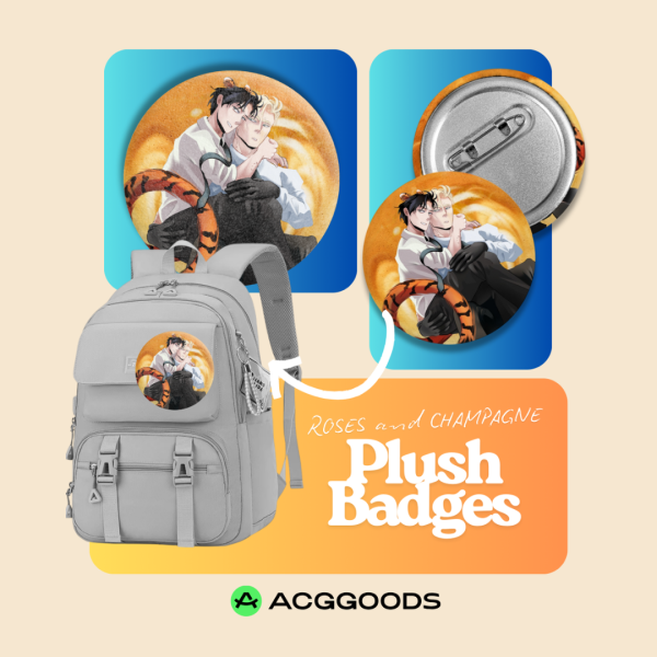 Roses and Champagne 🌹🥂 Plush Badges