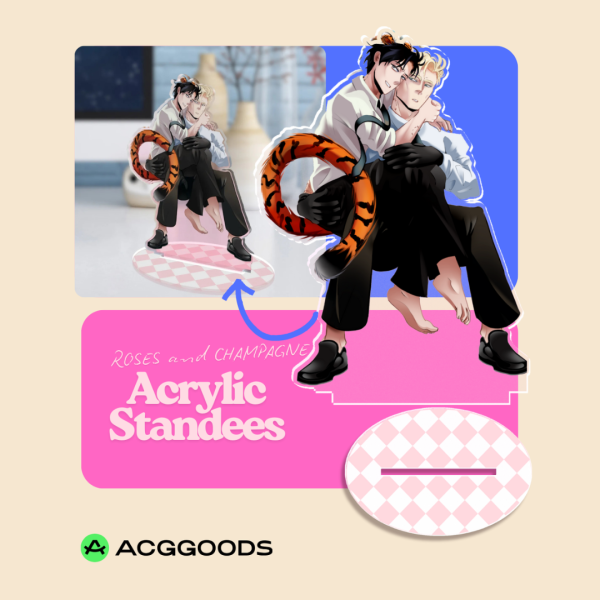 Roses and Champagne - Acrylic Standees