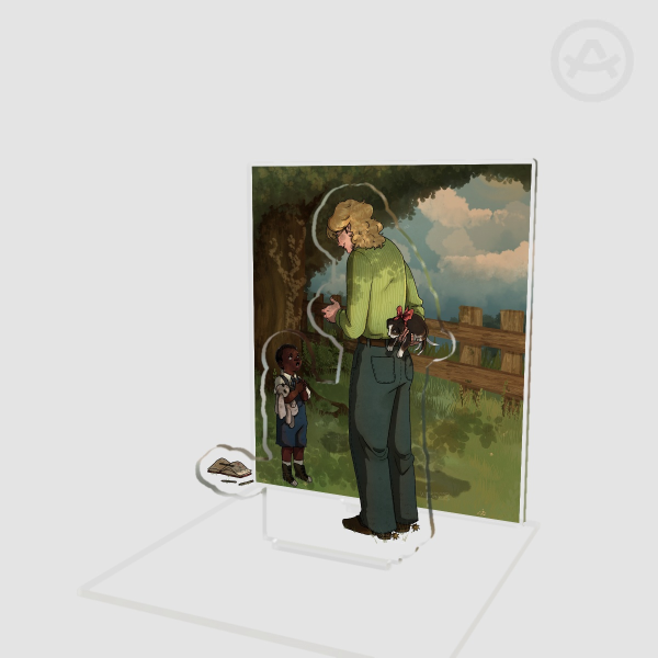 Macoy Giving Thatcher a Puppy Double Acrylic Standee