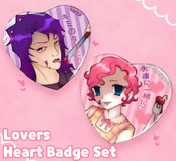 The Lovers Heart badge set