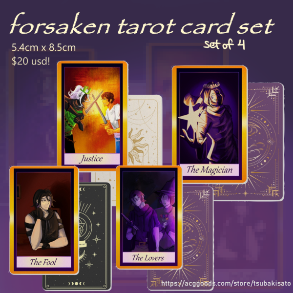 Forsaken || Tarot card set (set of 4)