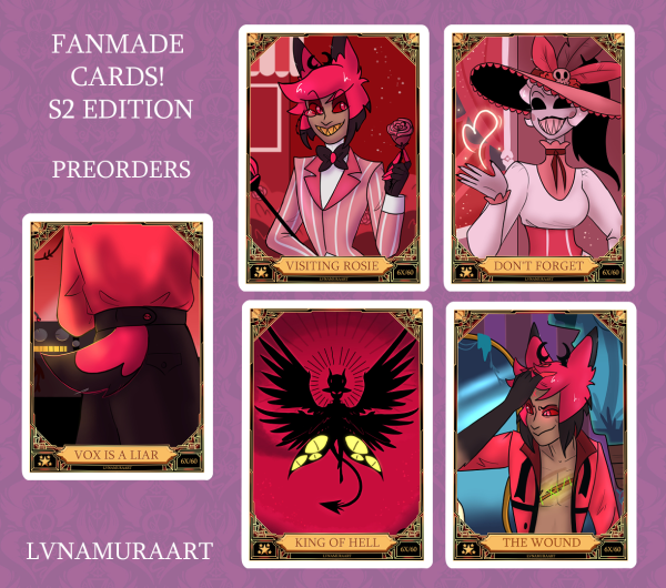 BUNDLE (5 cards) Hazbin Hotel - S2 edition fanmade cards