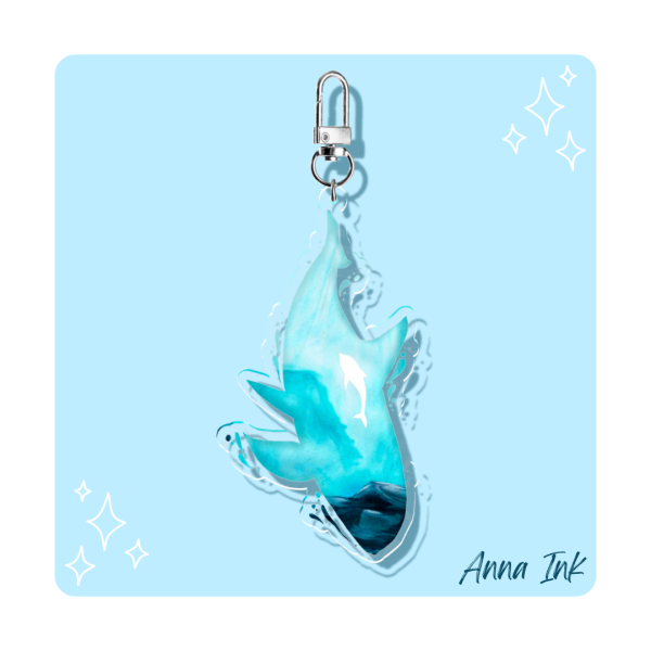 Vaquita Ripple Acrylic Keychain