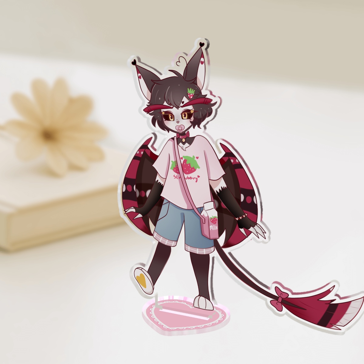 Strawberry milk Husk Clear Acrylic Standee
