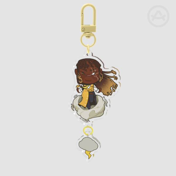 Toxic lightning keychain