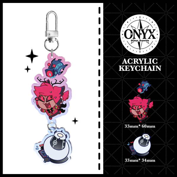 Vox vs Alastor • Connection Acrylic Keychain