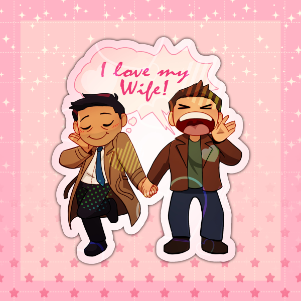 I love my wife! Sticker [Destiel]