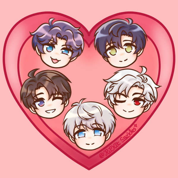 LADS Valentine Heart Stickers Set!