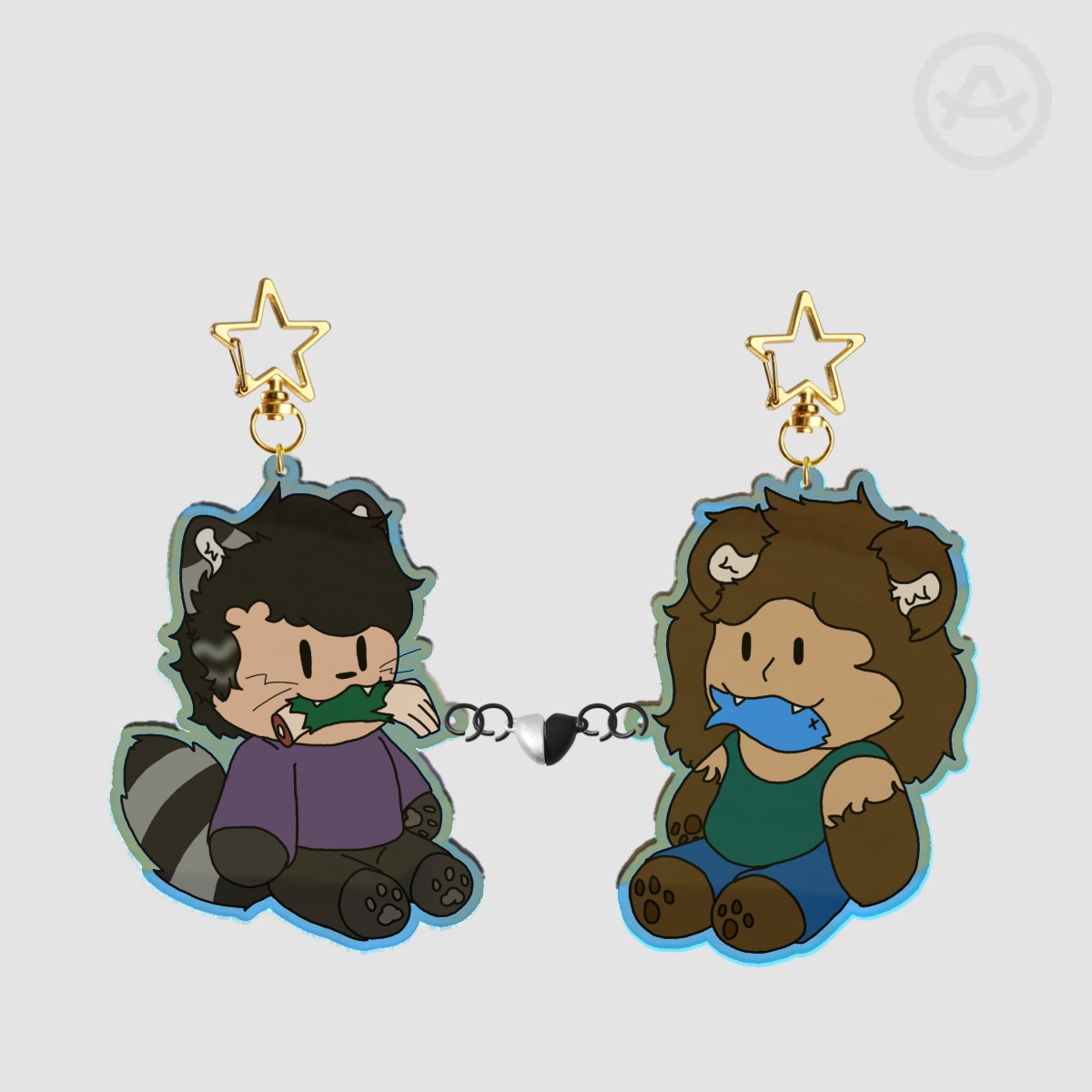 Willow and Omari Matching Keychains