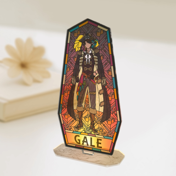 Gale Galleon TRANSPARENT Stained Glass Acrylic Stand