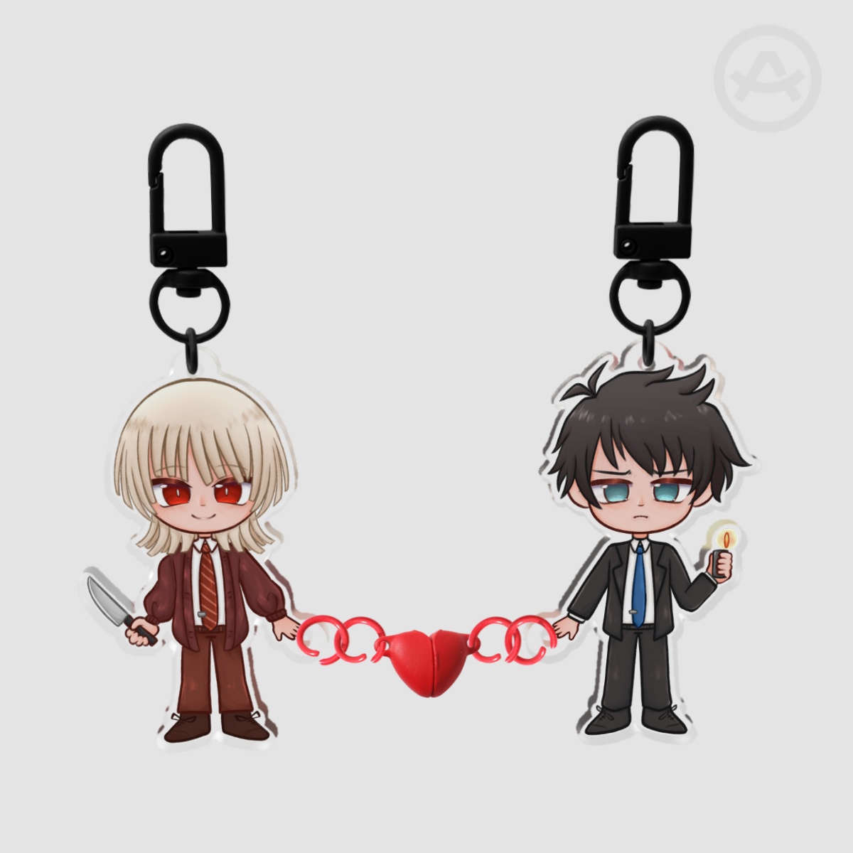 Saihate Station Shion & Haru Acrylic Magnet Keychains
