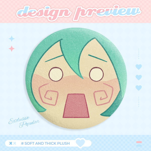 Hachune Plush Badge