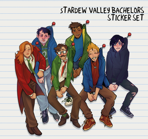 Pinned Up Stardew Valley Bachelors
