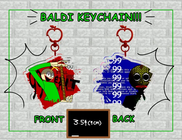 Baldi Clear Acrylic Keychain