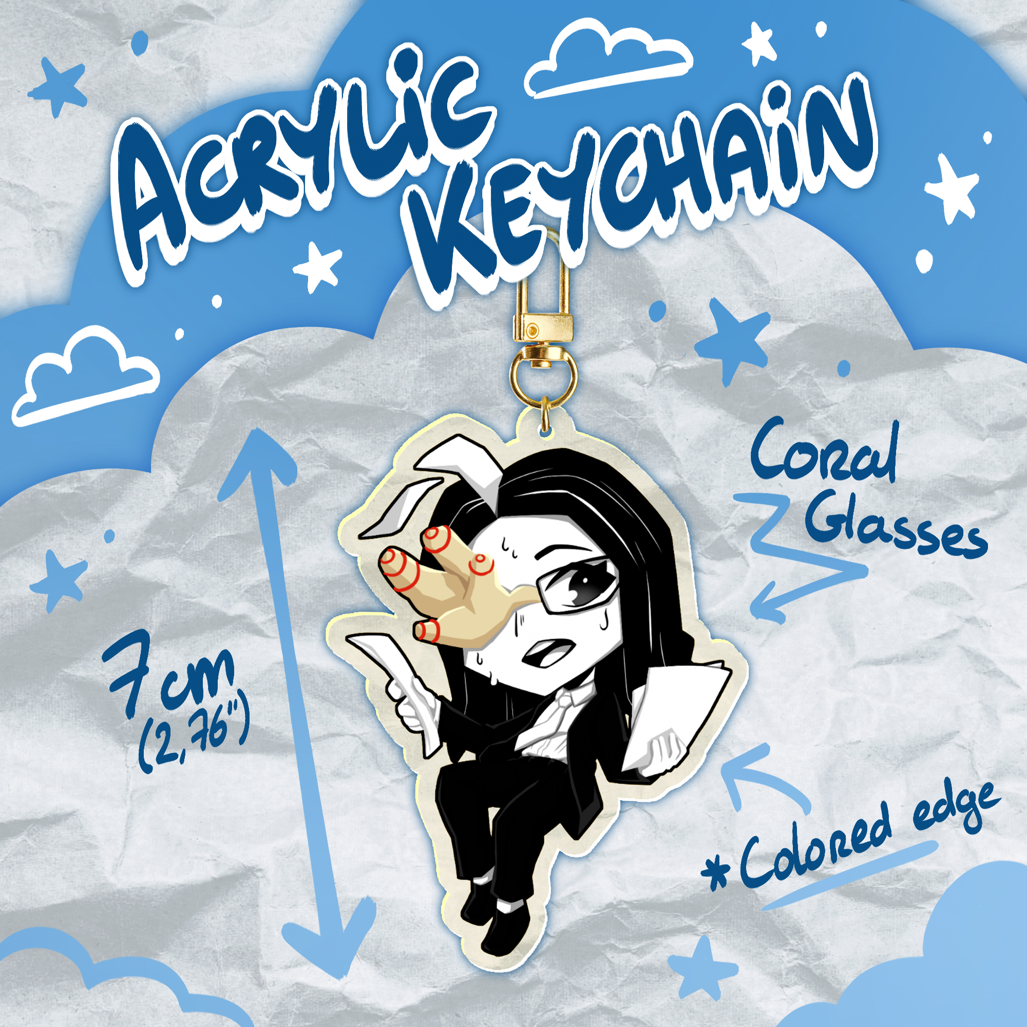 Coral Glasses - ENA Dream BBQ Acrylic Keychain