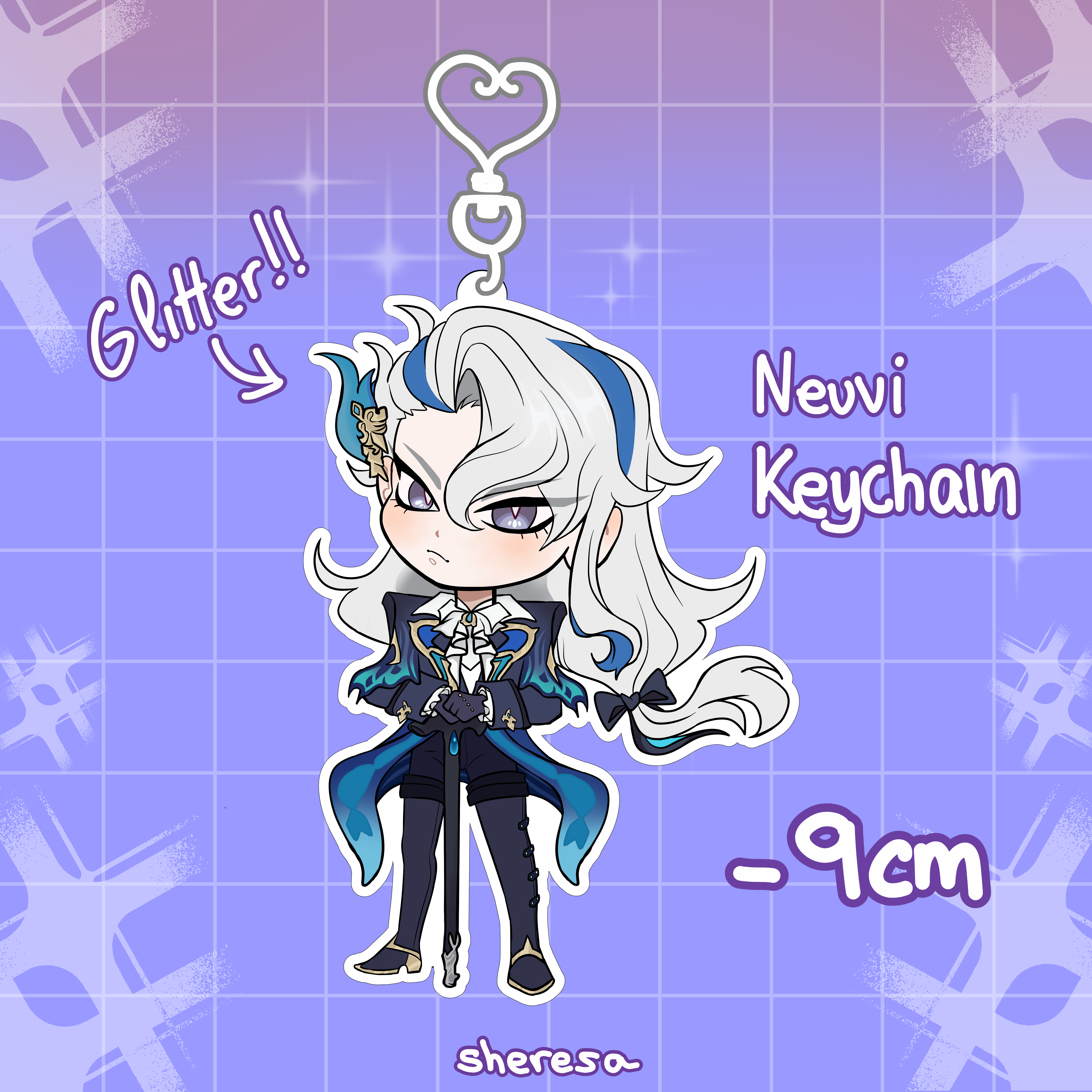 Neuvillete - Glitter Acrylic Keychains