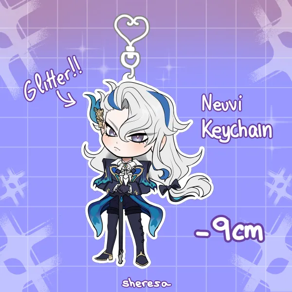 Neuvillete - Glitter Acrylic Keychains