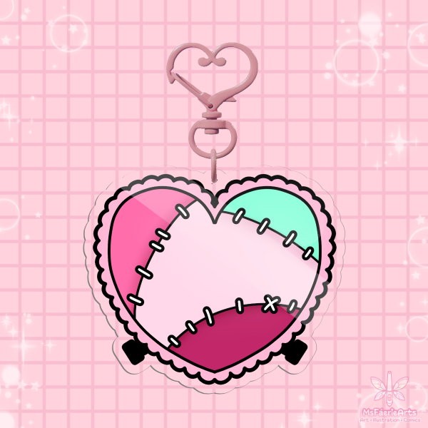 Frankenstein's Monster Clear Acrylic Keychains