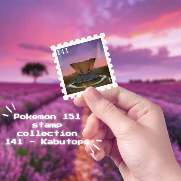 [141] Kabutops - Pokemon Stamp Collection Sticker