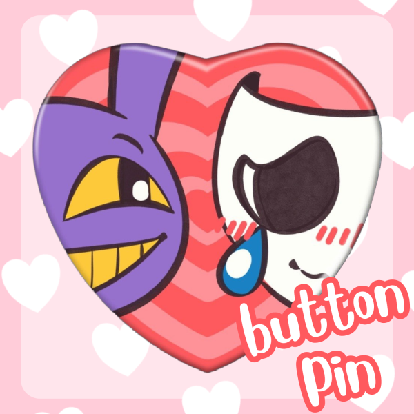 Jax/Gangle Heart Shape Badges