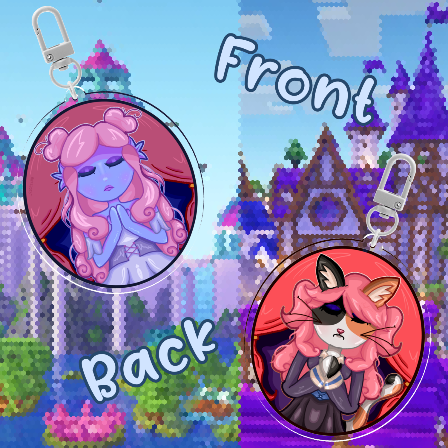 Double Sided Empires LDShadowLady Keychain