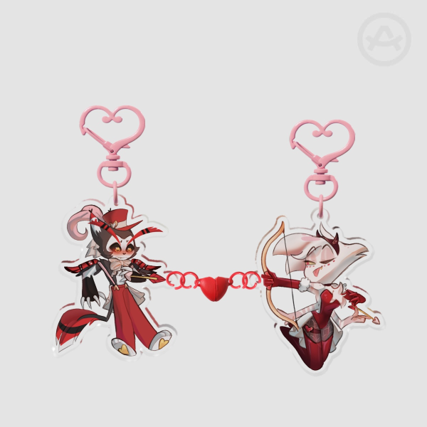 HuskerDust (HuskXAngelDust) Cupid's Bow Acrylic Keychain